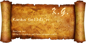 Kanka Gellén névjegykártya